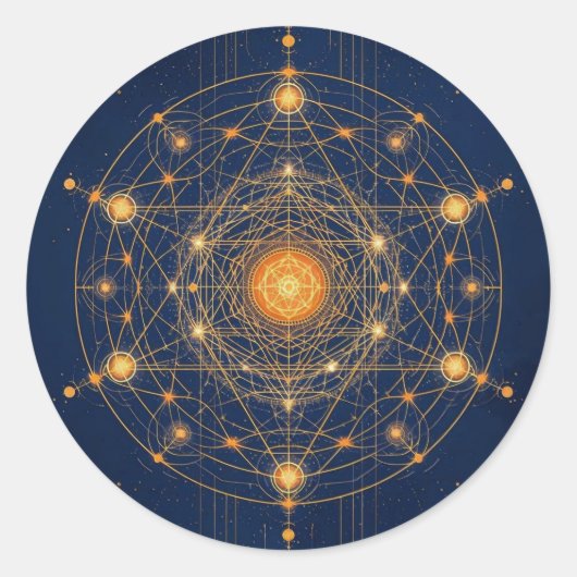 星の配置: 内なる光の幾何学 ラウンドシール (正面)