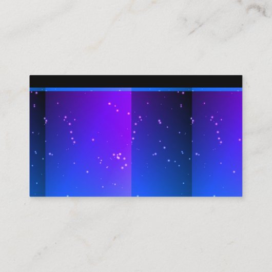 星の金ゴールドの精神的な惑星の紫色の名刺 名刺 (裏面)