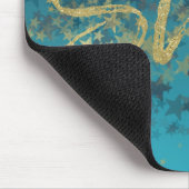 星の金ゴールドの青い輝やき マウスパッド (コーナー)