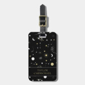 星の銀河系の宇宙パターン ラゲッジタグ (正面縦)