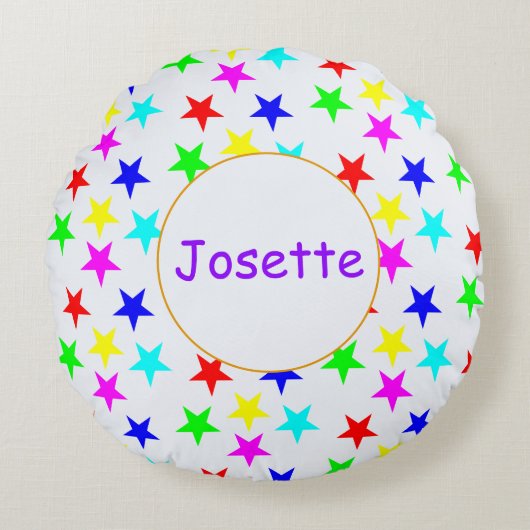 星の間でカスタムの枕 ラウンドクッション (正面)