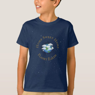 星の間の世界「ホームスイートホームプラネットアース」 Tシャツ