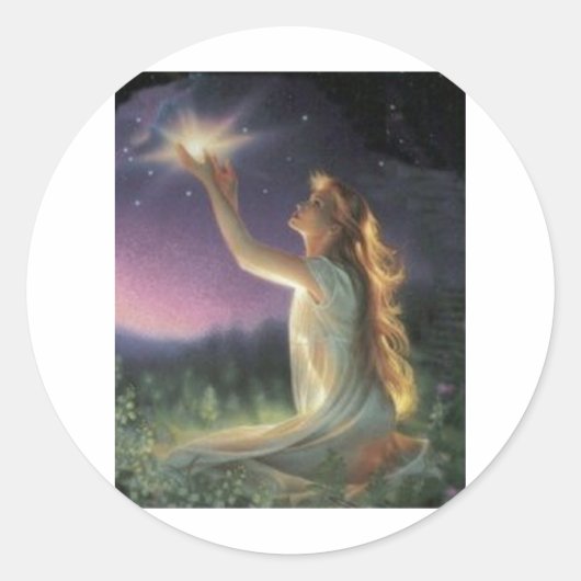 星の間の願い ラウンドシール (正面)