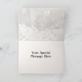 星の降るクリスマス・イヴの村の通り カード (内部)