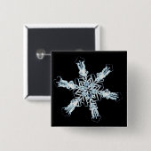 星の雪の水晶 缶バッジ (正面&裏面)
