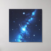 星の青い天体銀河系 キャンバスプリント (正面)