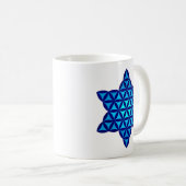 星の青-逆、帽子 コーヒーマグカップ (正面右)