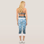 星の高い高いカプリスと青グラデーション カプリレギンス (裏面)