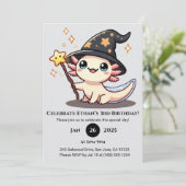 星の魔法のアクソロトル誕生日 招待状 (スタンド正面)