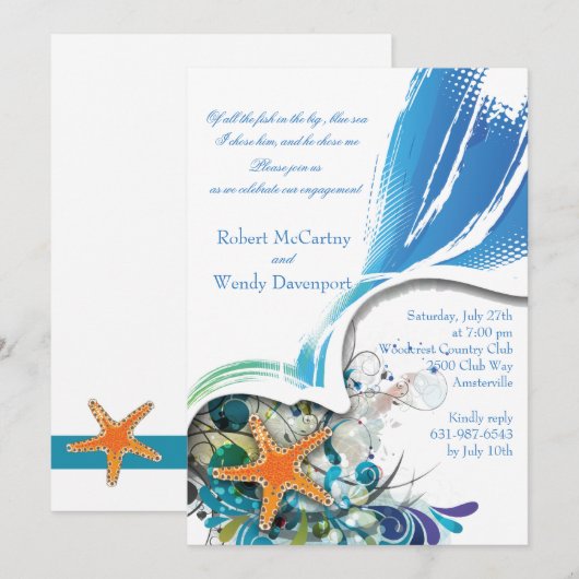 星の魚の招待状 招待状 (正面/裏面)