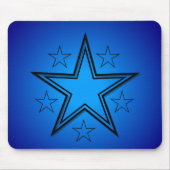 星の黒い青 マウスパッド (正面)