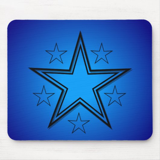 星の黒い青 マウスパッド (正面)