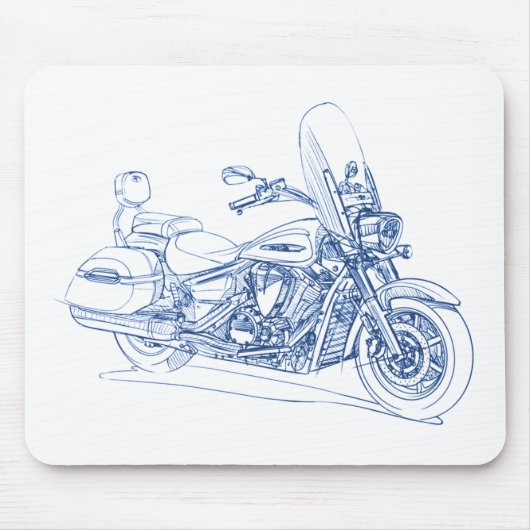 星のVStarの1300年のTourer 2010年 マウスパッド (正面)