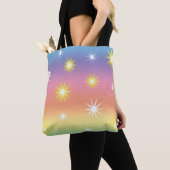 星はこのパステル数々のカラーで トートバッグ (クローズアップ)