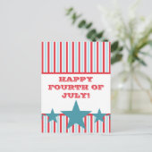 星はっきりしたと縞模様はがき ポストカード (スタンド正面)