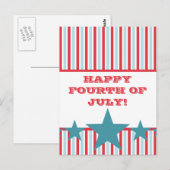 星はっきりしたと縞模様はがき ポストカード (正面/裏面)