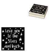 星はっきりしたと背中への愛 ラバースタンプ (押印)