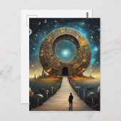 星はのまわりに中心点を回る ポストカード (正面/裏面)