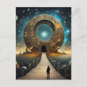 星はのまわりに中心点を回る ポストカード (正面)