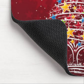 星はクリスマスツリーを覆いました マウスパッド (コーナー)
