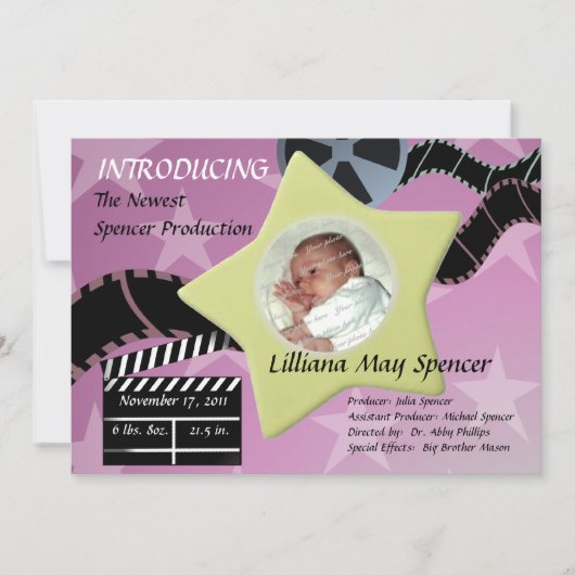 星はピ生まれック 案内状 (正面)