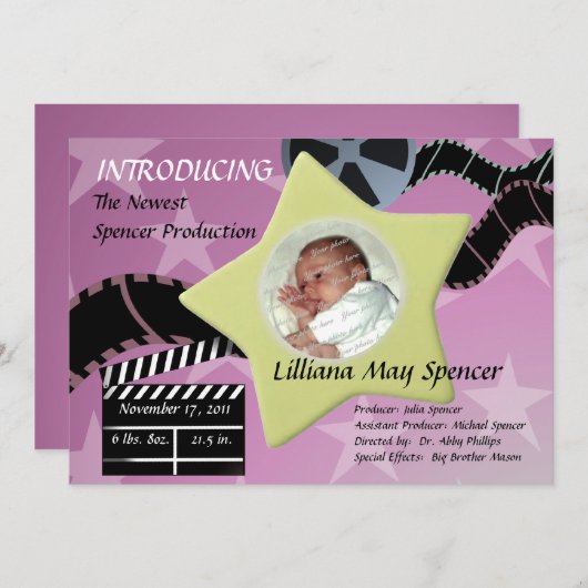 星はピ生まれック 案内状 (正面/裏面)