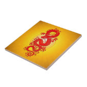 星は中国のなドラゴン、赤および黄色を破烈させました タイル (側面)