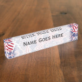 星は及び永久に縞で飾ります デスクネームプレート (側面)