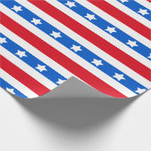 星は及び|の赤白青を縞で飾ります ラッピングペーパー (角)