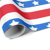 星は及び|の赤白青を縞で飾ります ラッピングペーパー (ロールコーナー)