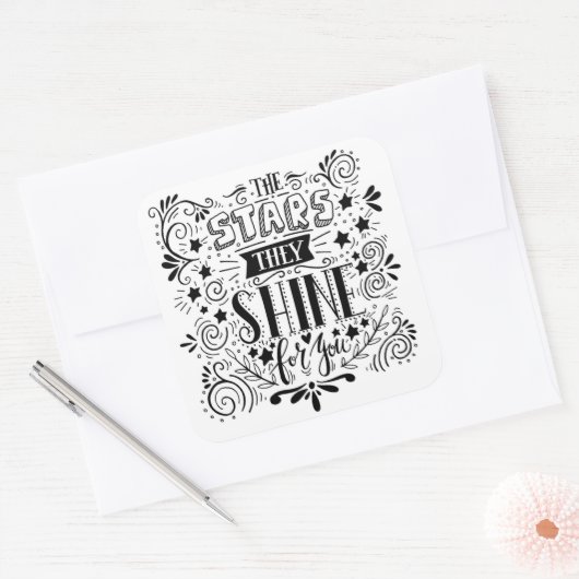 星は君の為に輝く スクエアシール (封筒)