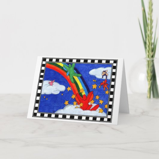 星は挨拶状を振りかけます カード (正面)