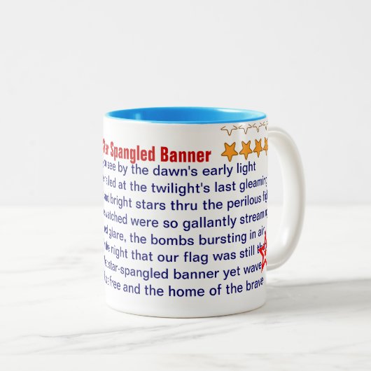 星は旗のマグをちりばめました ツートーンマグカップ (正面右)