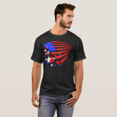 星は旗アメリカの旗のTシャツをちりばめました Tシャツ (正面フル)