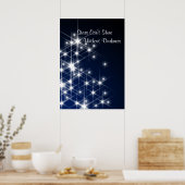 星は暗闇なしには輝けない勇気付けられる ポスター (キッチン)