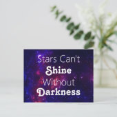 星は暗闇なしには輝けない勇気付けられる ポストカード (スタンド正面)