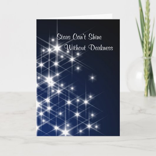 星は暗闇の勇気付けられるなしで照ることができません カード (正面)