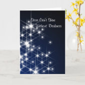 星は暗闇の勇気付けられるなしで照ることができません カード (黄色い花)