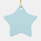 星は生まれるパーソナライズな写真のオーナメントはです(青い) セラミックオーナメント (裏面)