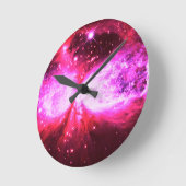 星は生まれるピンクです ラウンド壁時計 (傾斜)