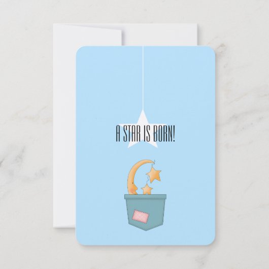 星は生まれるベビーシャワーの招待状です 招待状 (裏面)