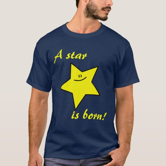 星は生まれる暗いTシャツはです(カスタマイズ可能な) Tシャツ (正面)