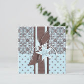 星は生まれる男の子の招待状の正方形です 招待状 (スタンド正面)