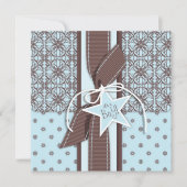 星は生まれる男の子の招待状の正方形です 招待状 (正面)