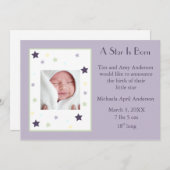 星は生まれラベンダー 案内状 (正面/裏面)