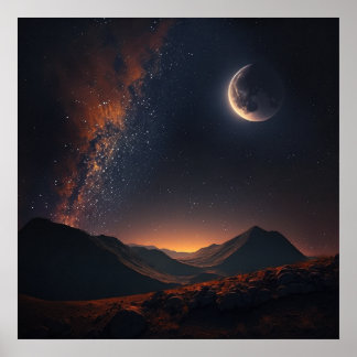 星は空輝くに、月に–3 ポスター