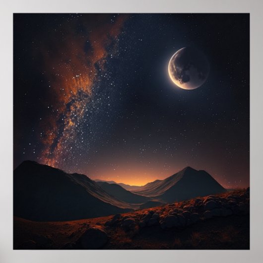 星は空輝くに、月に–3 ポスター (正面)