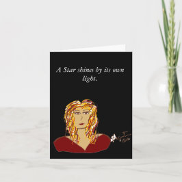星は自然環境を持つ独自のライトノートカードで輝く カード
