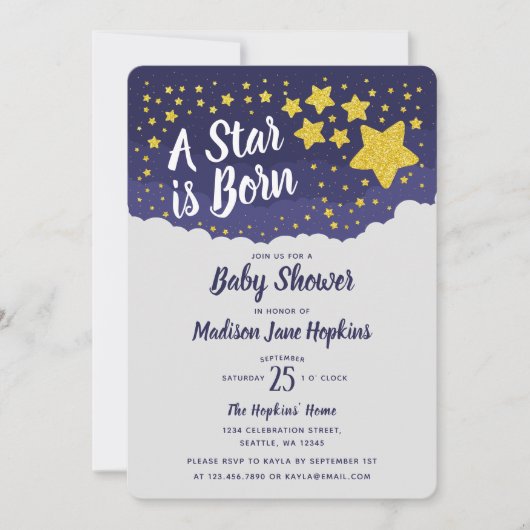 星は赤生まれんだ 招待状 (正面)