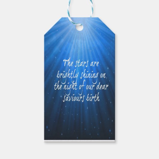 星は輝く救世主の親愛誕生 ギフトタグ (正面)
